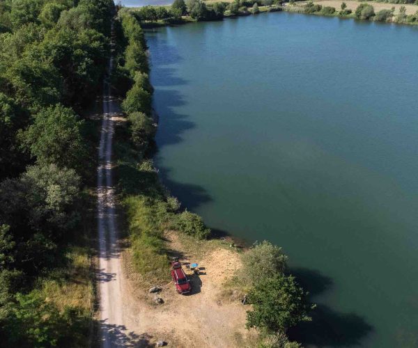 vue bordure gauche poste 17 étang tronc du chêne cap nature