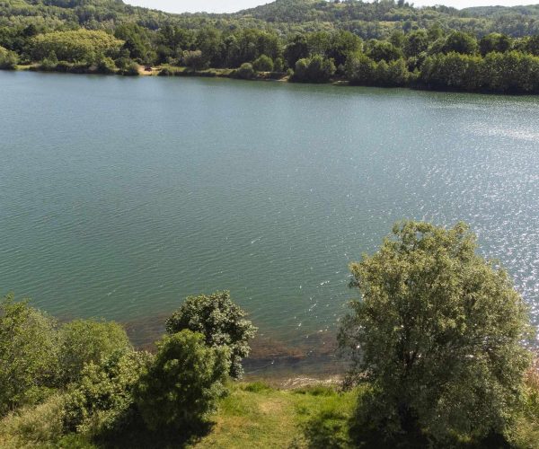 vue drone poste 2 etang du tronc du chene cap nature