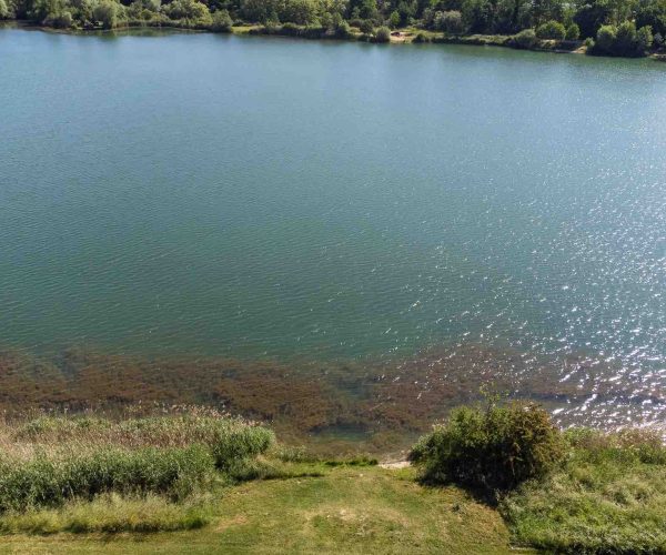 vue drone poste 3 étang du tronc du chene cap nature